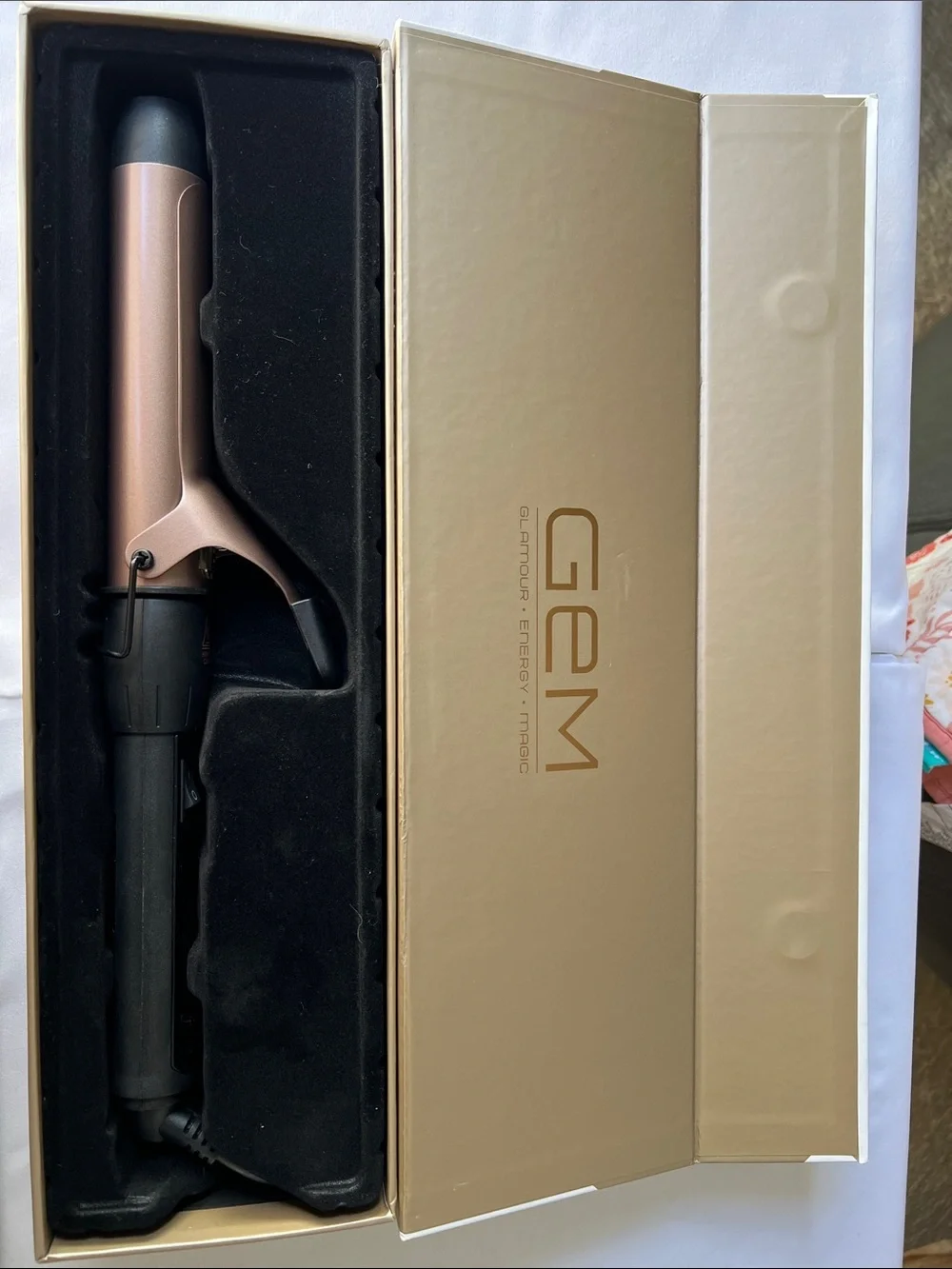 GEM Curl Designer 1¼" Ceramic Curling Iron - Rose Gold & Black - Picture 3 of 4